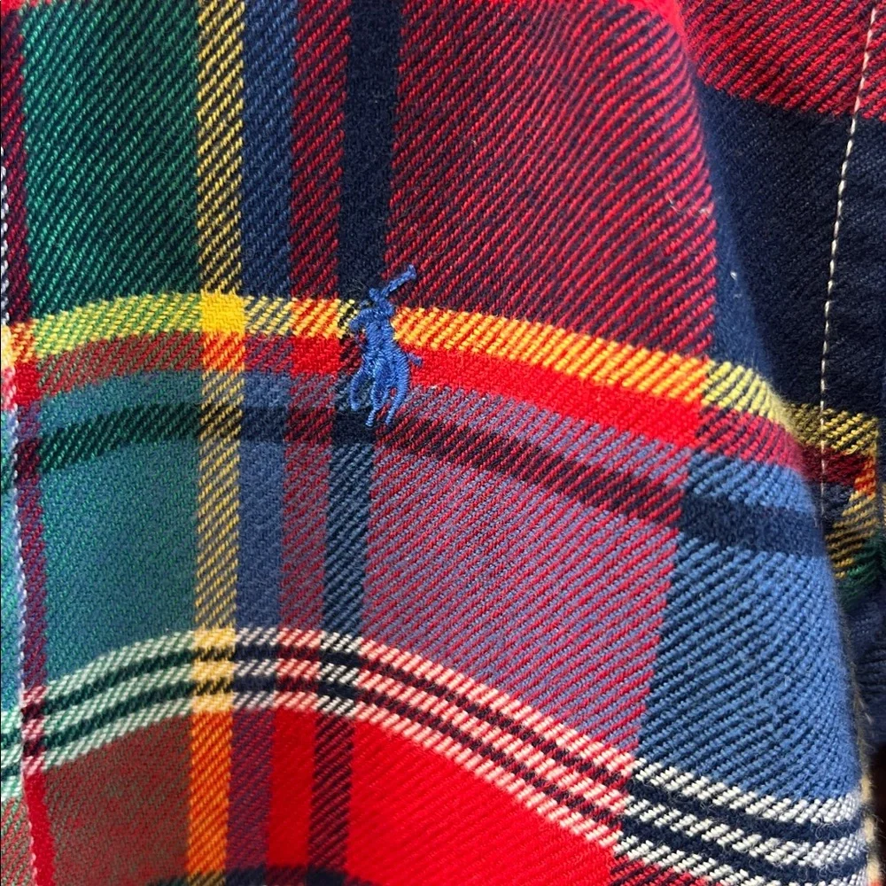 Ralph Lauren Red and‎ Blue Plaid Shirt